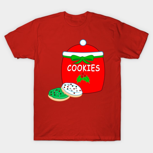 Christmas Cookie Jar with Frosted Cookies T-Shirt by PenguinCornerStore